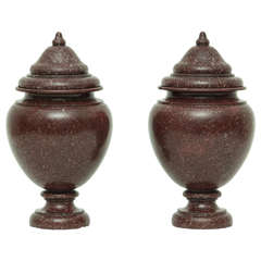 Pair of Vases in Porphyry