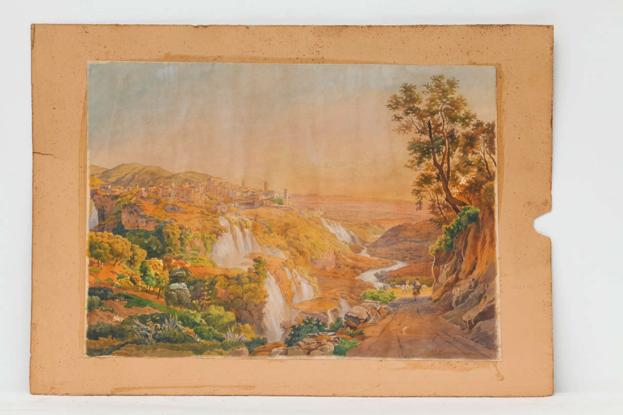 Watercolor. Signed 'Salomon Corrodi' on the lower right corner.
Salomon Corrodi was a Swiss-Italian painter (1810-1892)