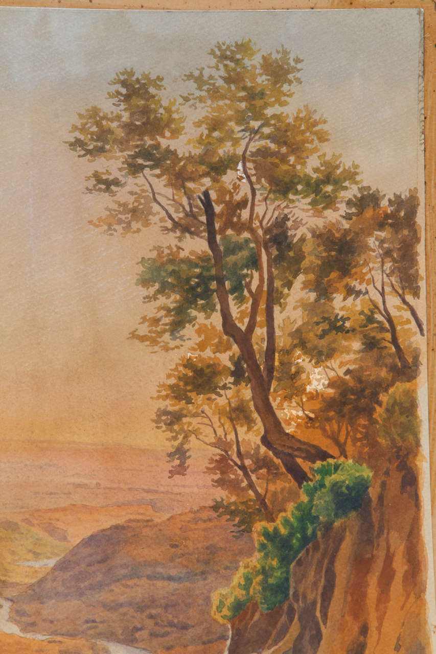 Salomon Corrodi, The Falls of Tivoli, watercolor, ca.1830-50 In Good Condition For Sale In Roma, IT