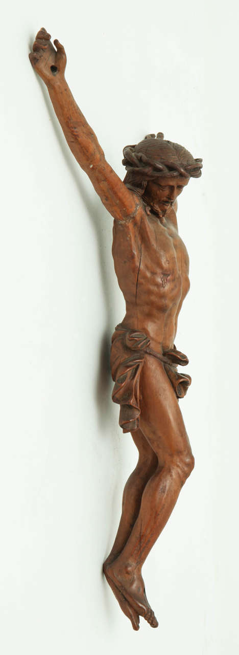 Baroque Italian Early 17th Century Wood Cristo Morto For Sale