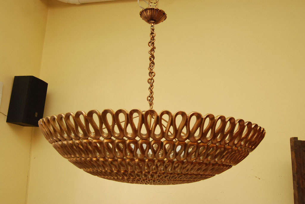 American A mid-Century Dome ceiling fixture