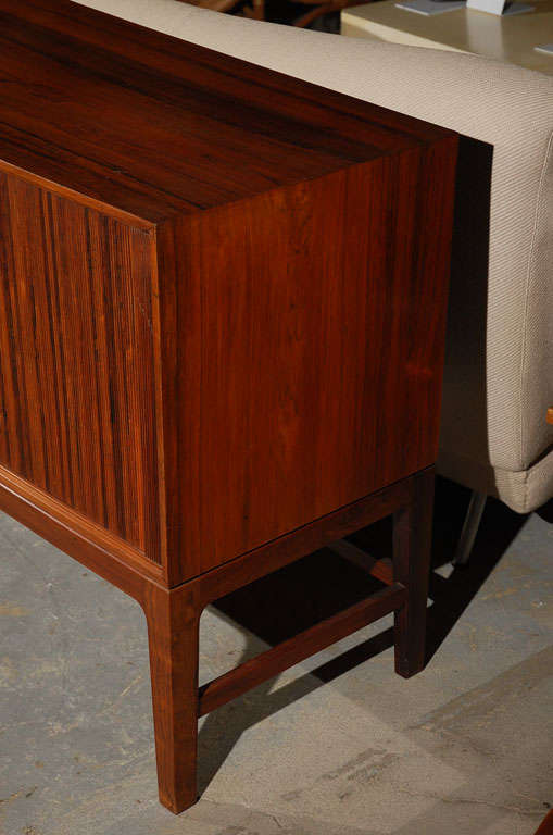 Brass Rosewood Cabinet by Ole Wanscher
