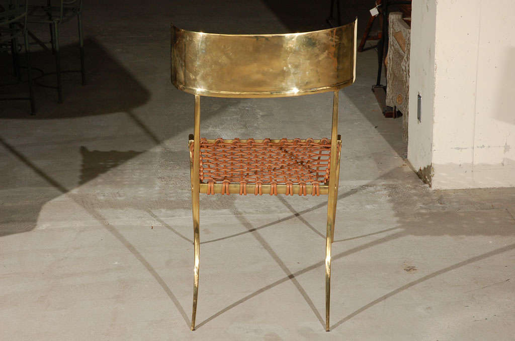 Brass Klismos Style Chairs For Sale 4