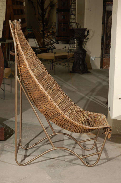 Pair of Rattan Sling Chairs 3