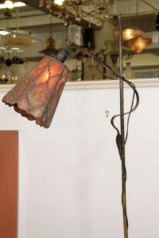 Art Nouveau Floor Lamp With Floral Motif 2