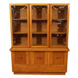 Vintage Mid Century Oak Wall Unit by Witz Furniture Industries