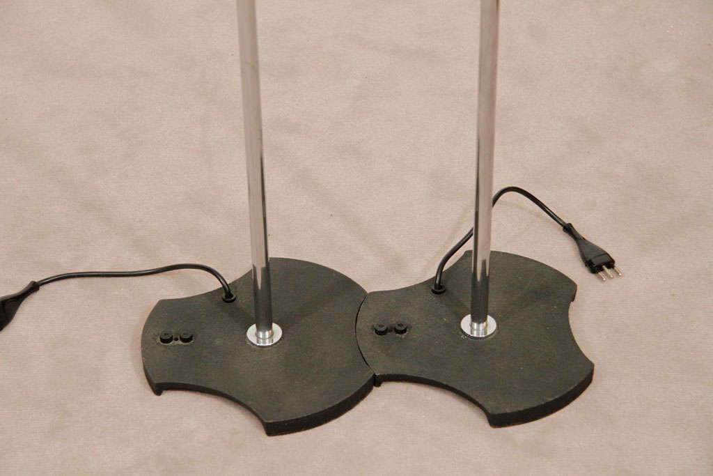 Italian A pair of Mid Century Floor Lamps by Gino Sarfatti for Arteluce