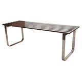 Mid Centuy Chrome Bench or Coffee Table by Milo Baughman