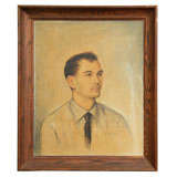 Mid Century Portrait of a Young Man; Signed M. Kerr 1958