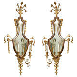 A pair of Art Deco Mirrored Candelabra sconces