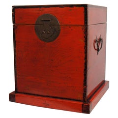 Antique Red Lacquer Chest