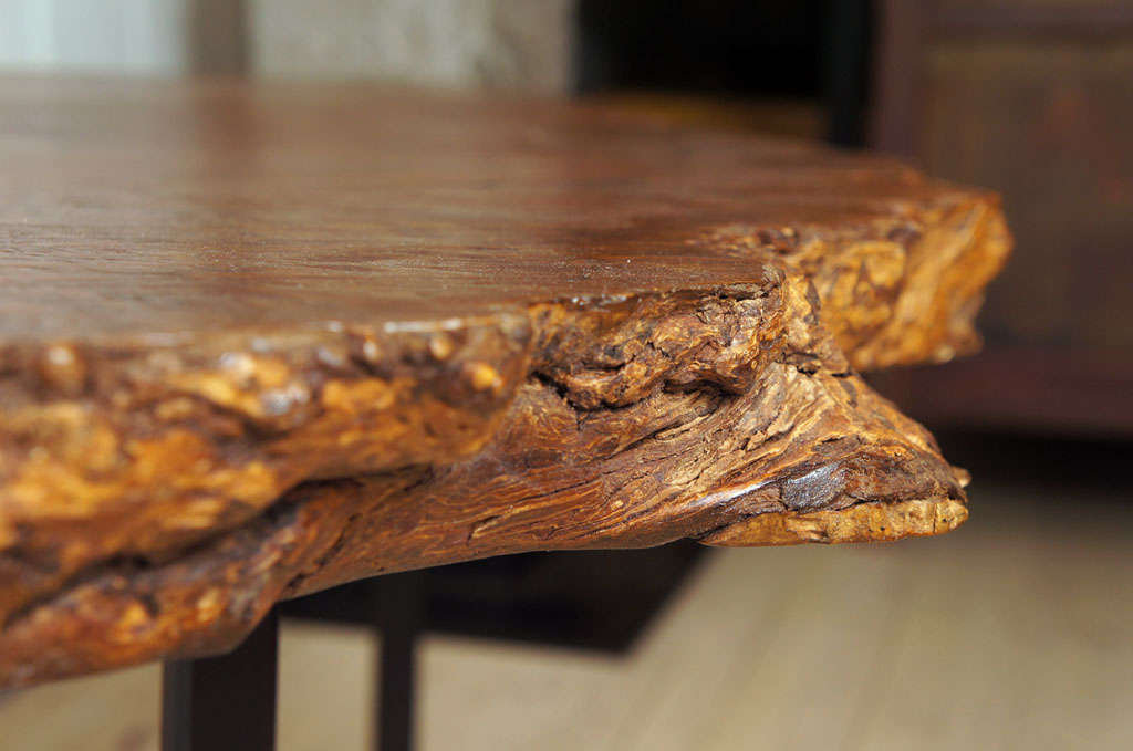 Exquisite Burl Wood Cocktail Table For Sale 1