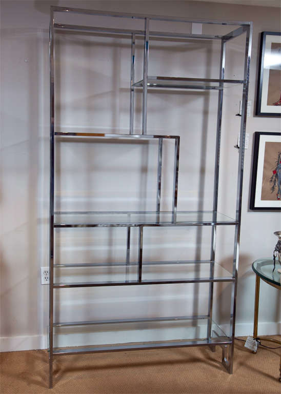 Milo Baughman for Thayer Coggin Chrome Etagere
