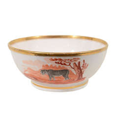 A Minton Antique Porcelain Punch Bowl