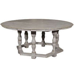 A Round Top Table with Hexagonal Base