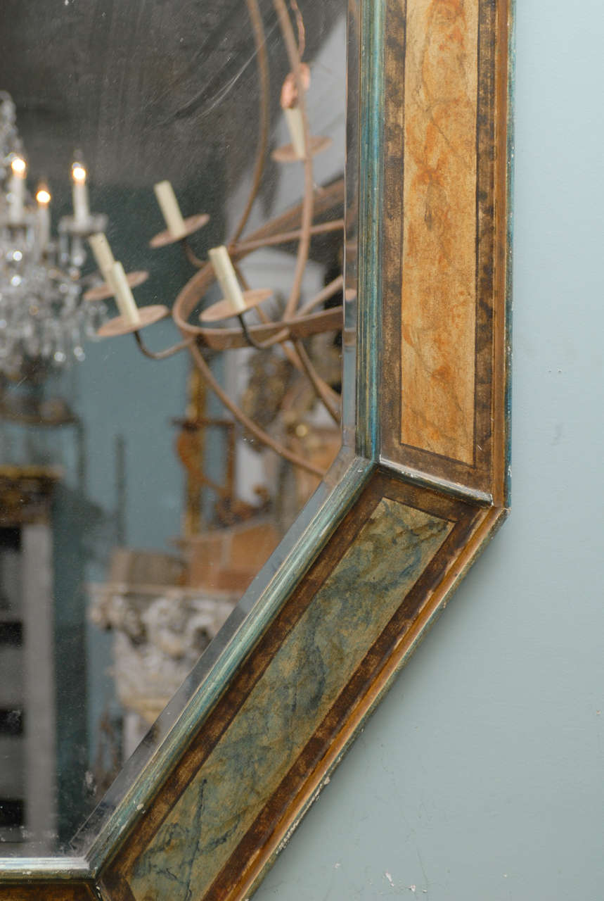 Wood An Italian Octagonal Mirror