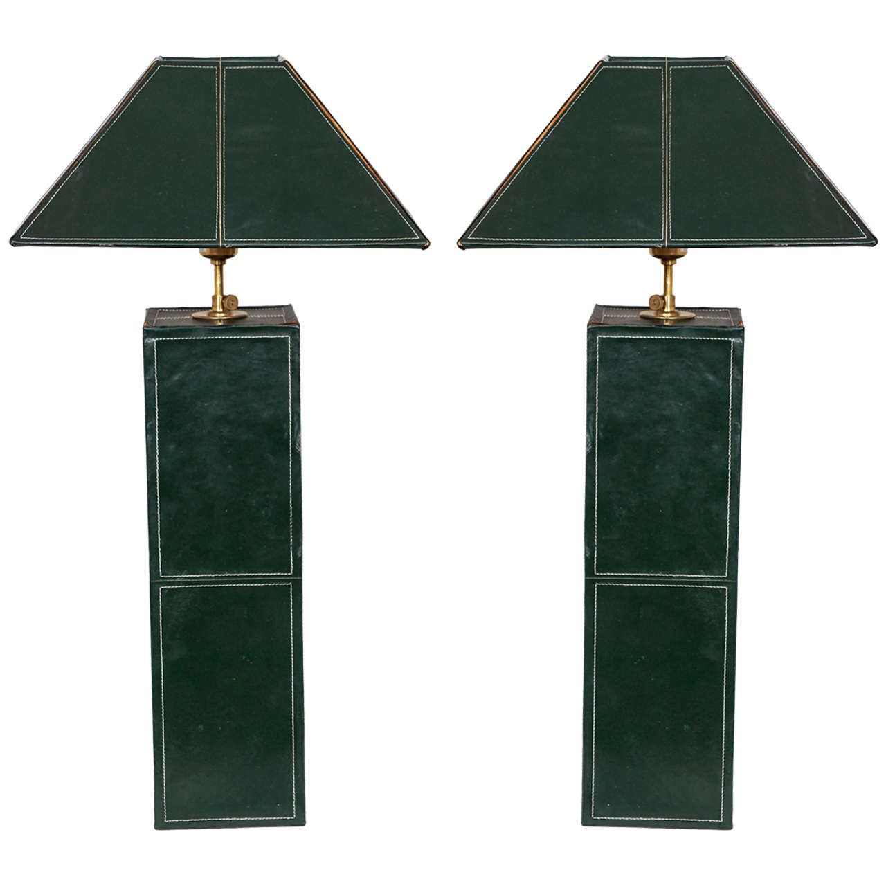 Wonderful Green Leather Lamps