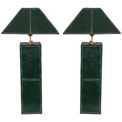 Wonderful Green Leather Lamps 10