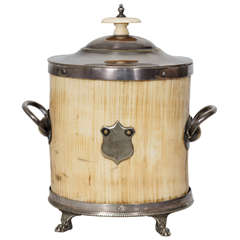 Silver and Ivory Tea Caddy