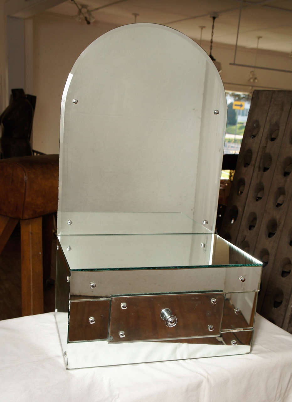 Mid-Century Modern 1960's Hanging Mirrored Vanity For Sale