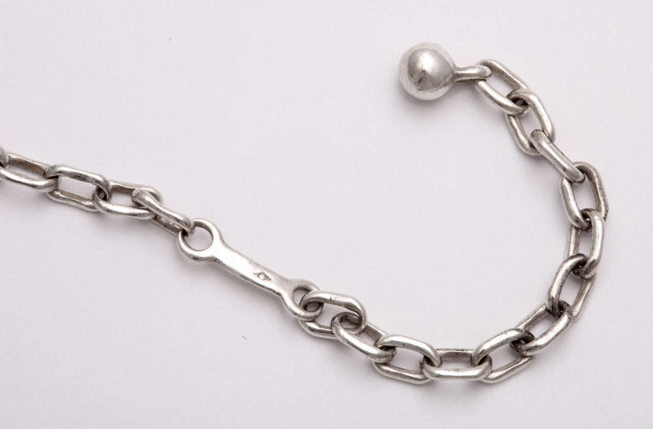 Hermes Sterling Silver Saint Christopher Key Chain at 1stDibs st