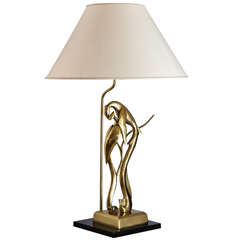 Brass Paradise Birds Lamp