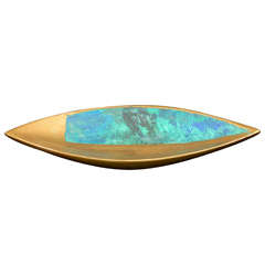 Brass and Enamel Dish by Pepe Mendoza