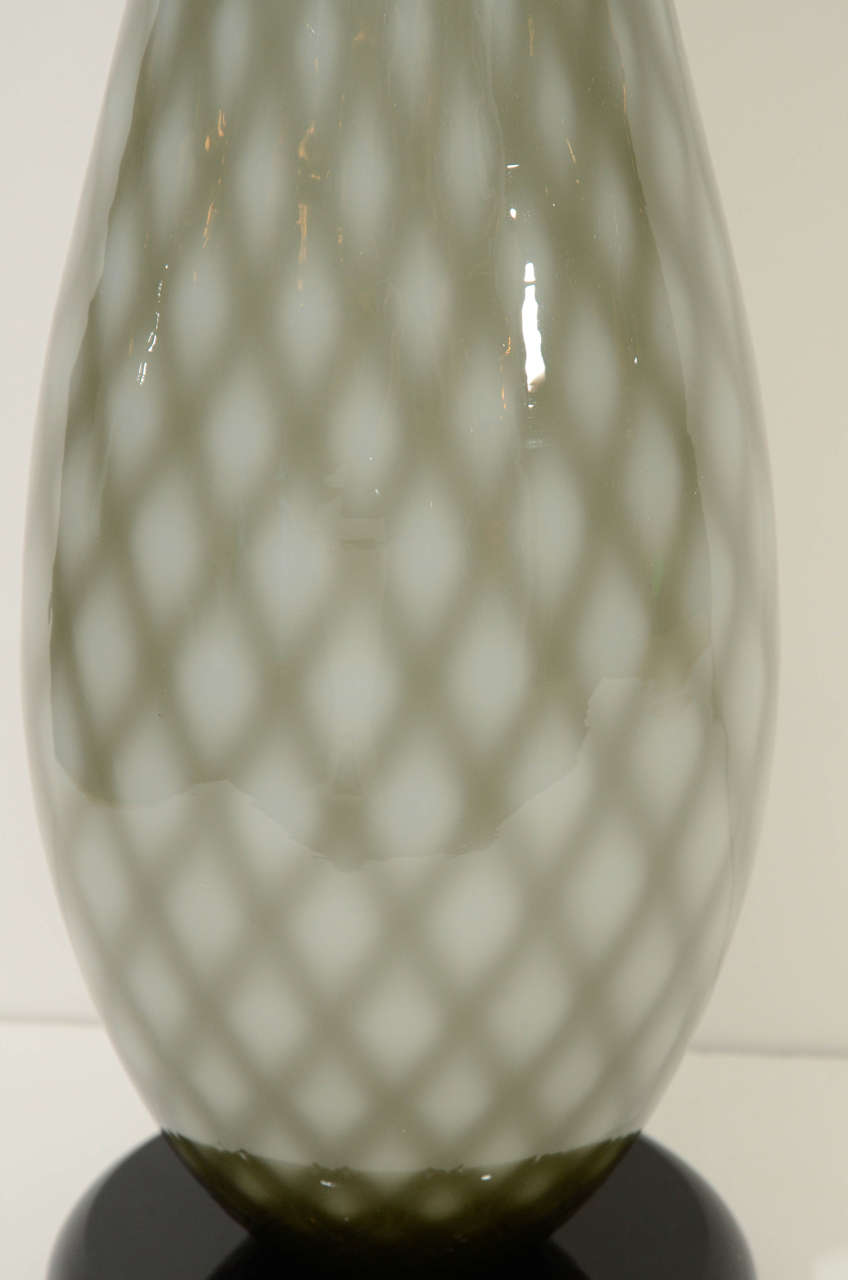 20th Century Mid Century Murano Glass Lamp