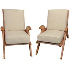 Retro Pair of French Arm Chairs