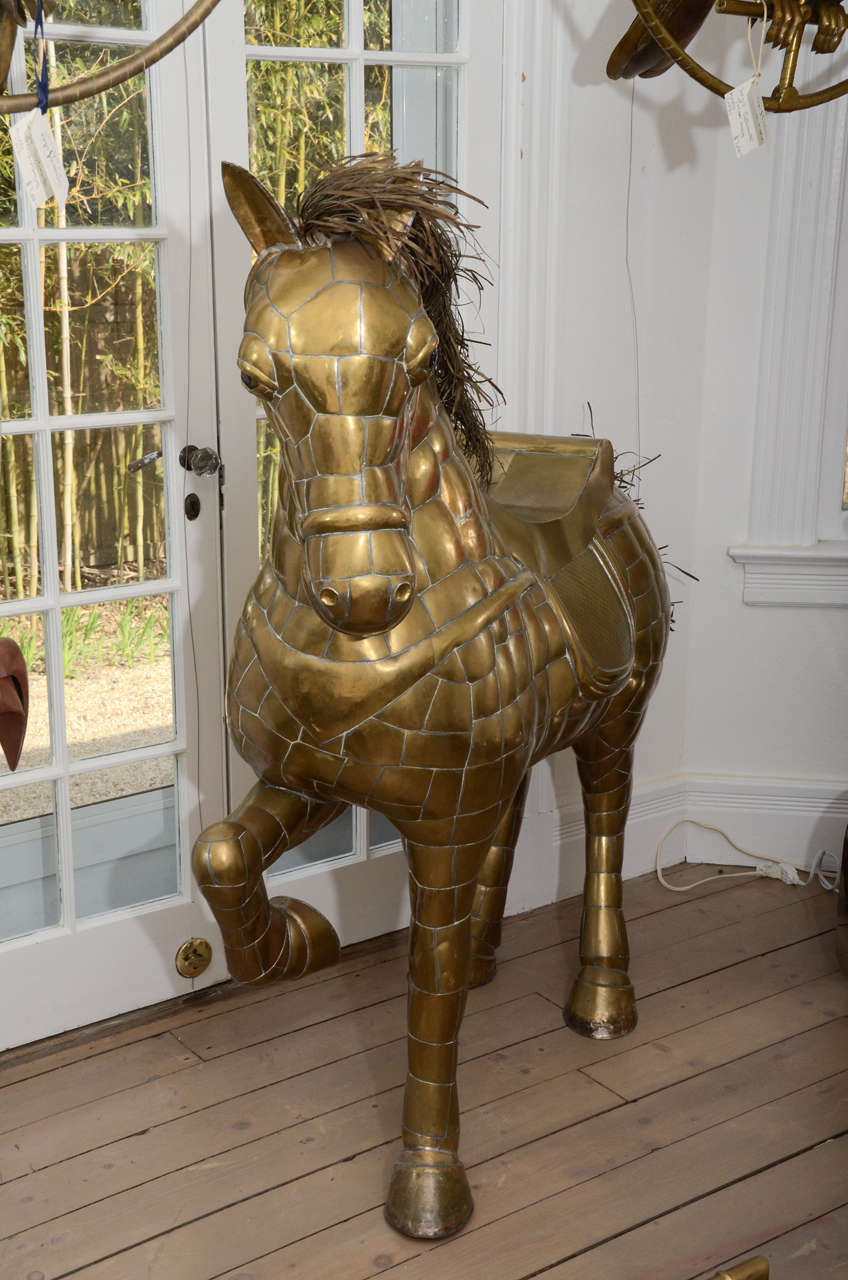 Sergio Bustamante Brass Sculptural Horse 1
