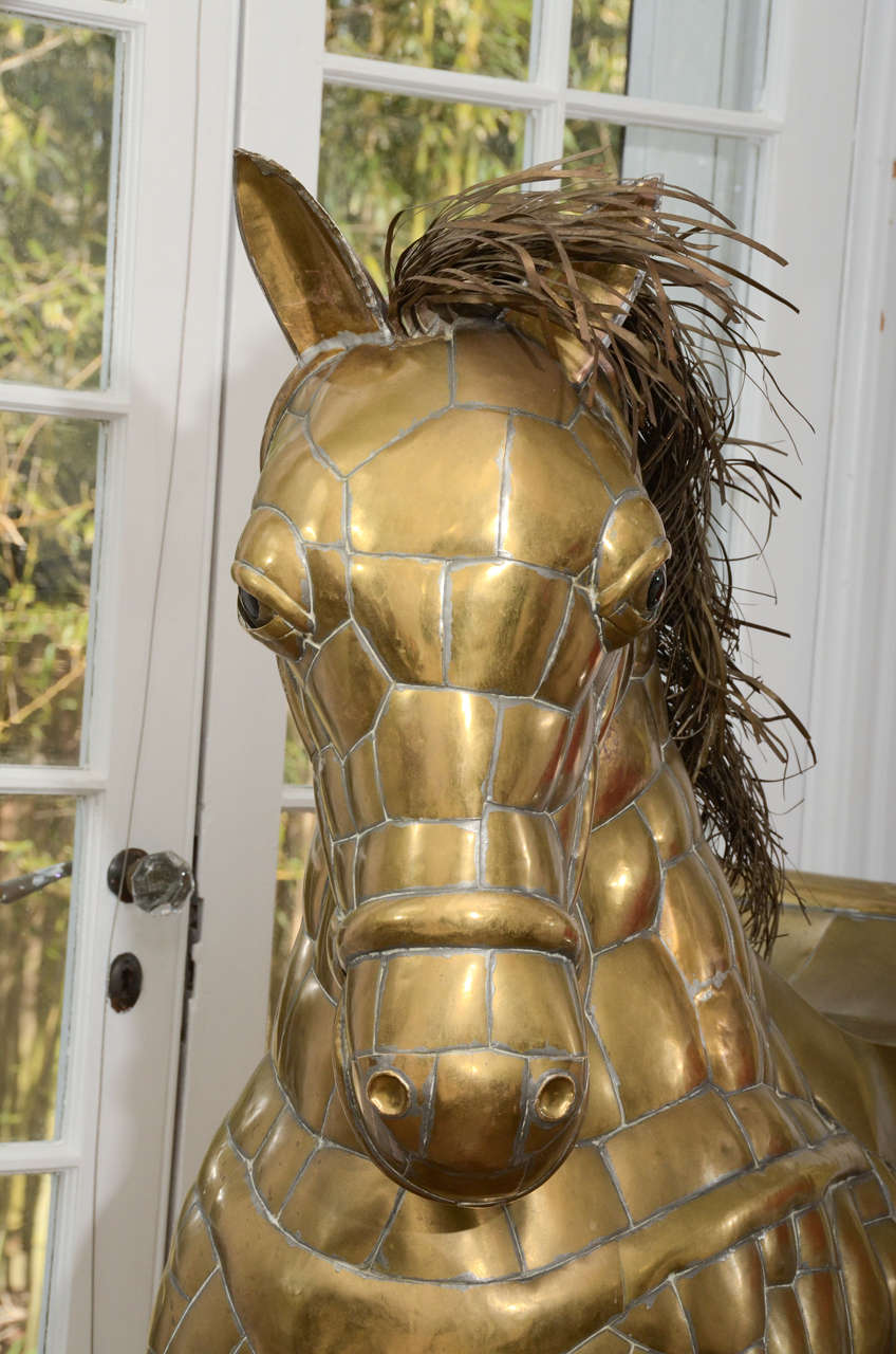 Sergio Bustamante Brass Sculptural Horse 2