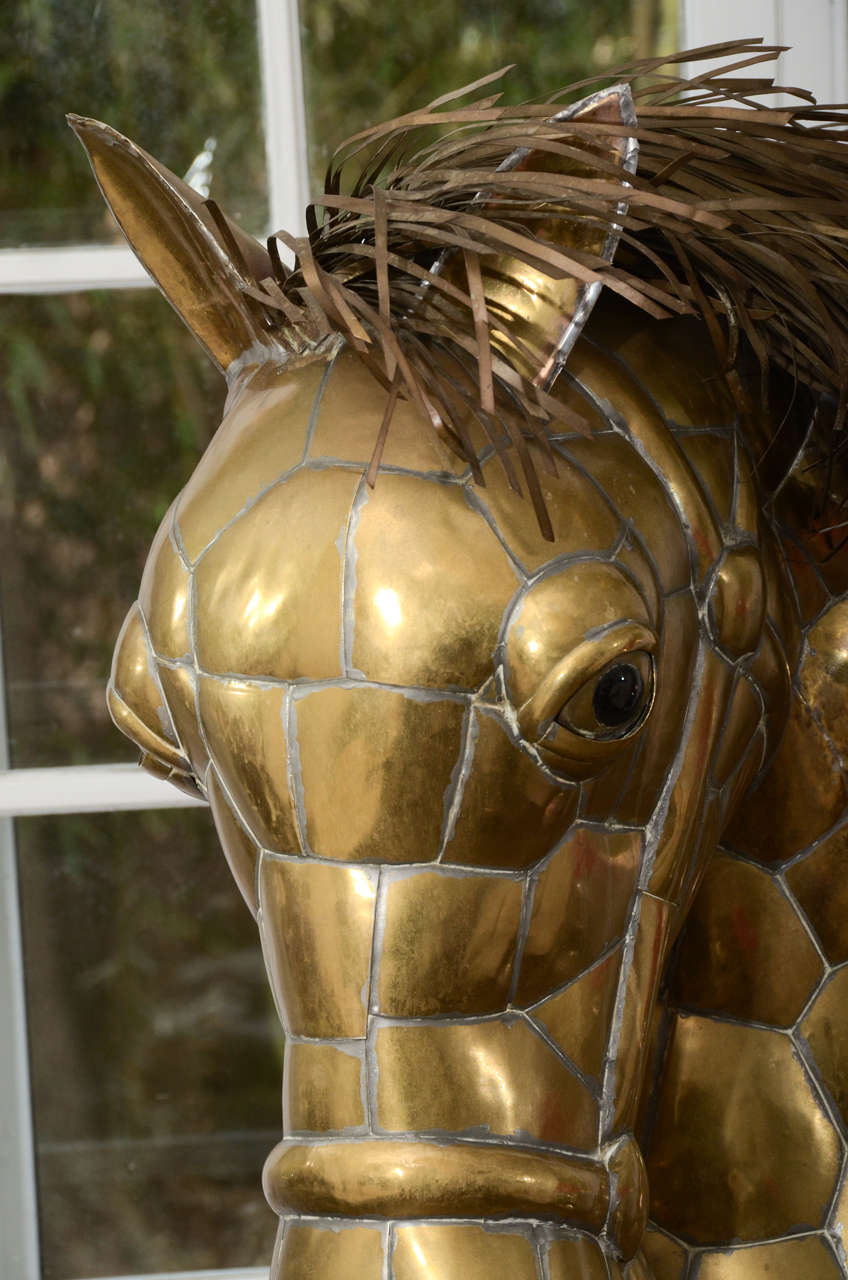 Sergio Bustamante Brass Sculptural Horse 3