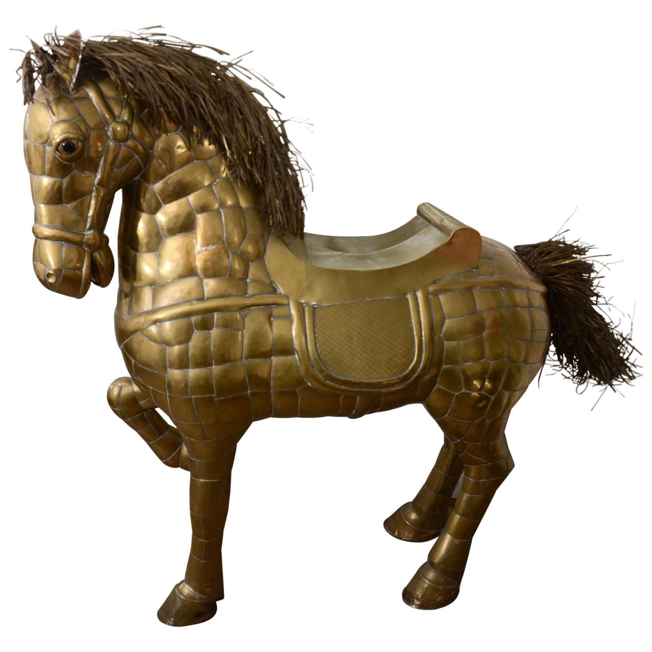 Sergio Bustamante Brass Sculptural Horse at 1stDibs