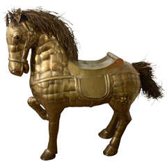 Vintage Sergio Bustamante Brass Sculptural Horse