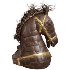 Sergio Bustamante Brass Sculptural Horse Head