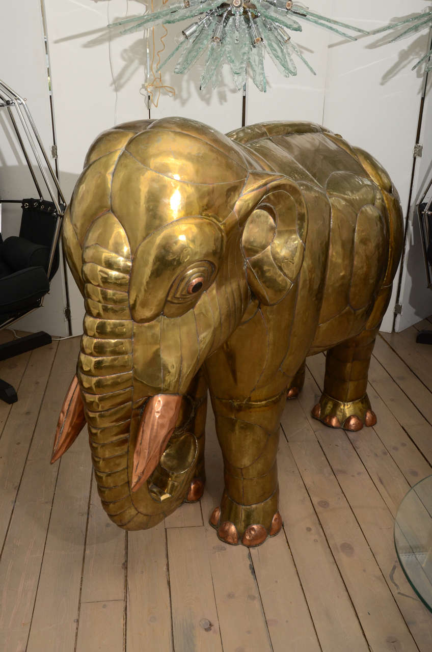 Sergio Bustamante Brass Sculpture