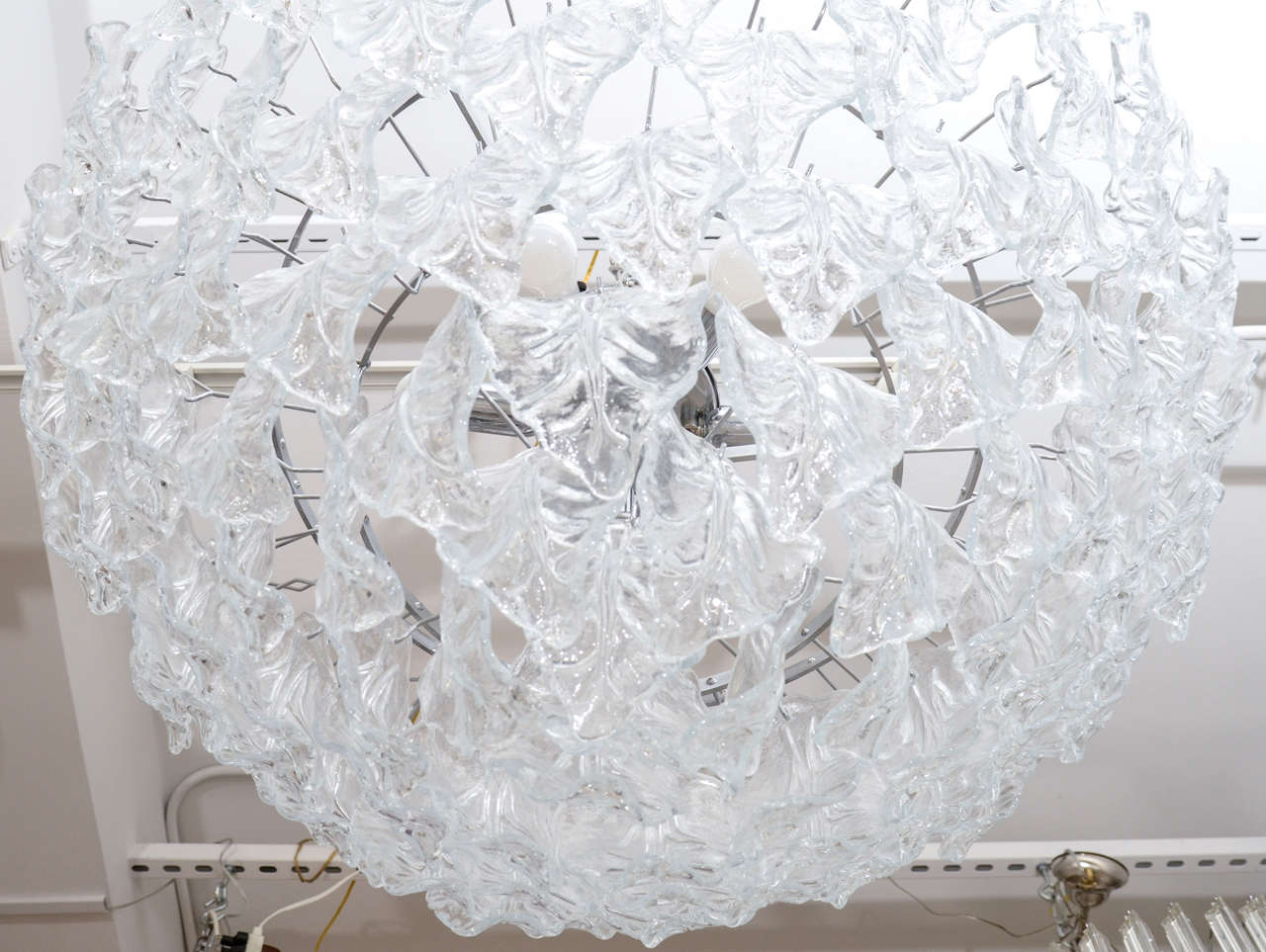 Murano Glass Leaves Chandelier in the Style of Venini (39