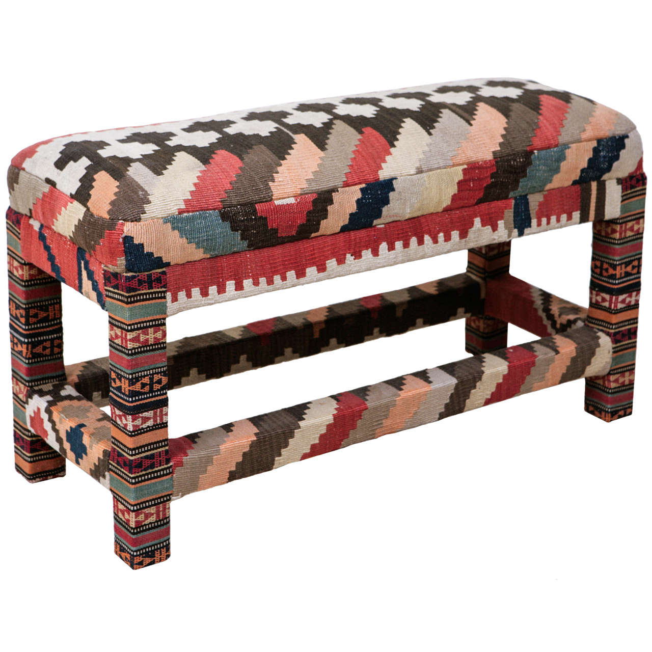 Kilim Upholstered Bench