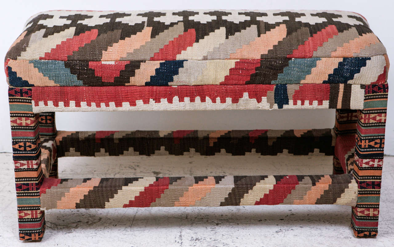 Kilim Upholstered Bench at 1stDibs kilim covered bench, kilim benches