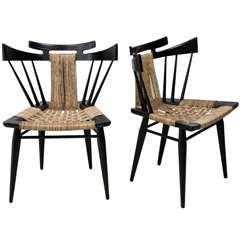 Rare Sculptural Edmund Spence Side Chairs 