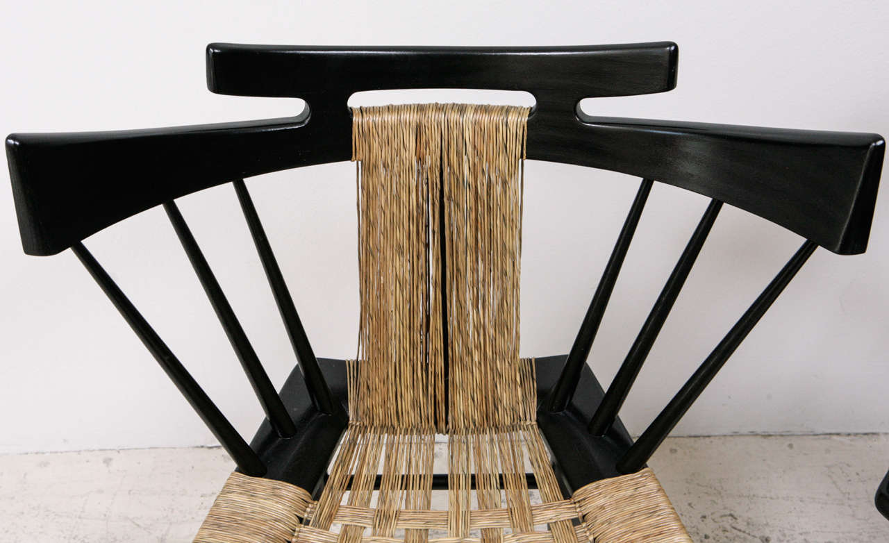 Rare Sculptural Edmund Spence Side Chairs  In Excellent Condition In Los Angeles, CA