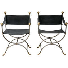 Pair of Maison Jansen Side Chairs 