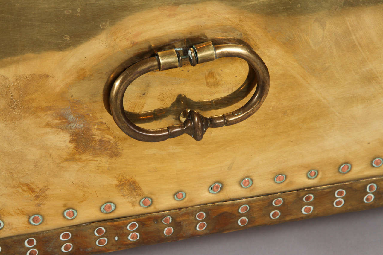 American Brass Trunk with Drawers 