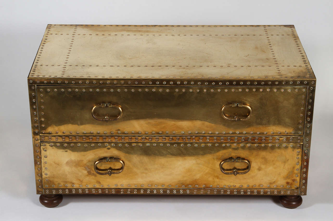 Brass Trunk with Drawers at 1stdibs