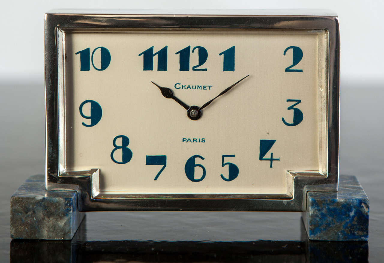 French 1925s J. Chaumet Alarm Clock For Sale