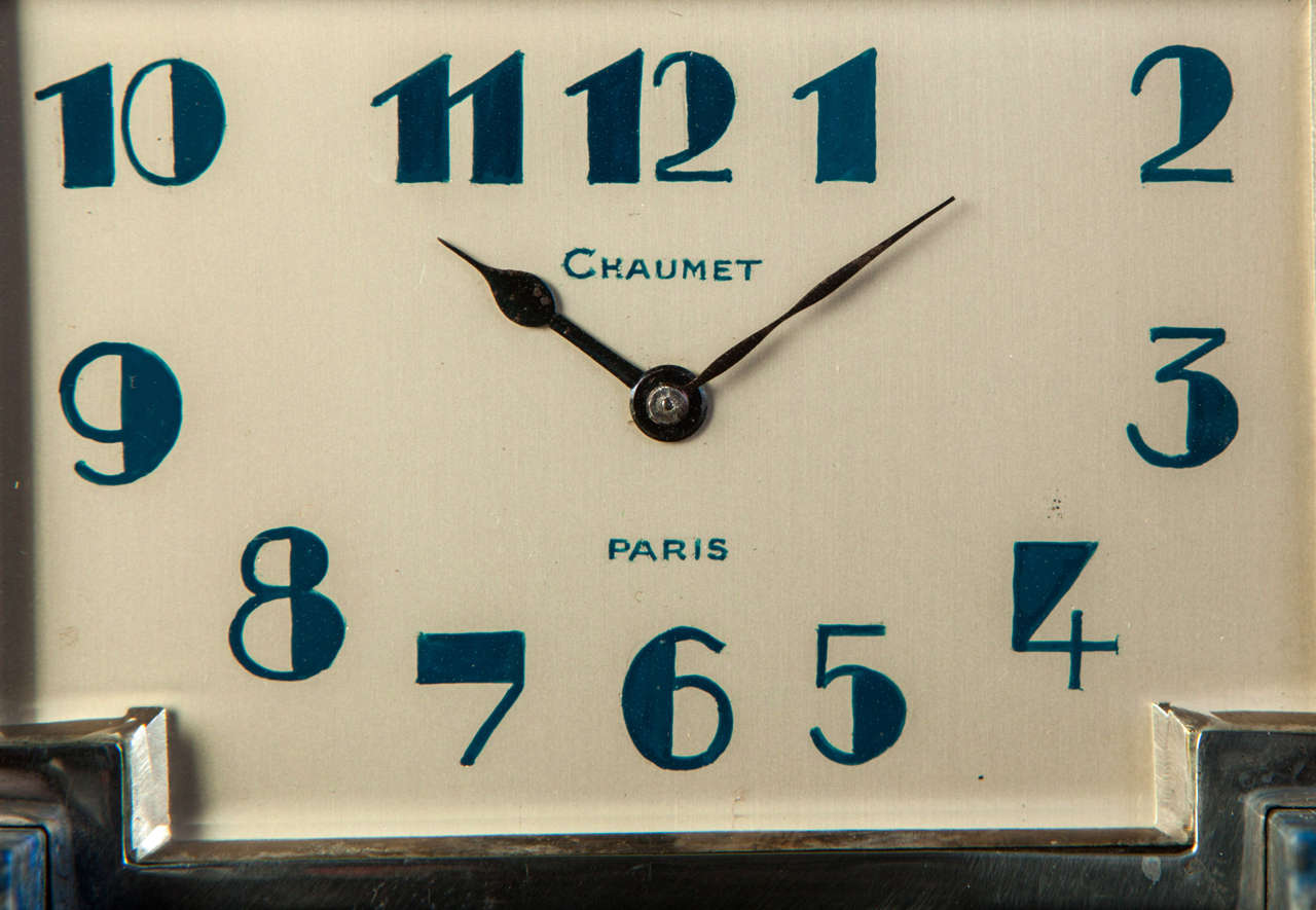 Silver 1925s J. Chaumet Alarm Clock For Sale