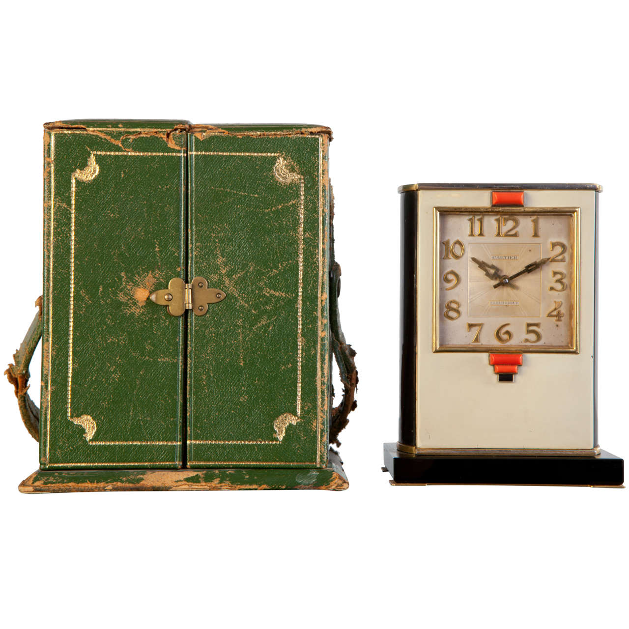 Cartier Alarm Clock France 1928 with Original Box For Sale