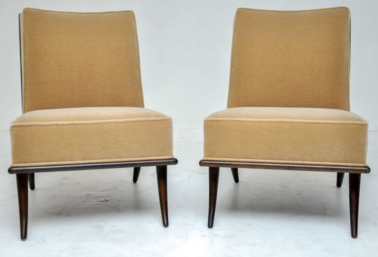 Wood T.H. Robsjohn-Gibbings Slipper Chairs