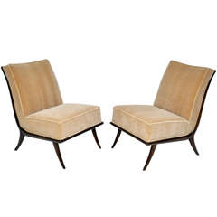 T.H. Robsjohn-Gibbings Slipper Chairs