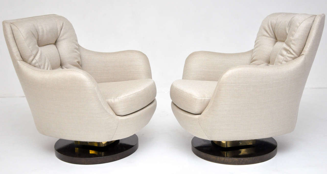 Milo Baughman Rock & Swivel Lounge Chairs 1